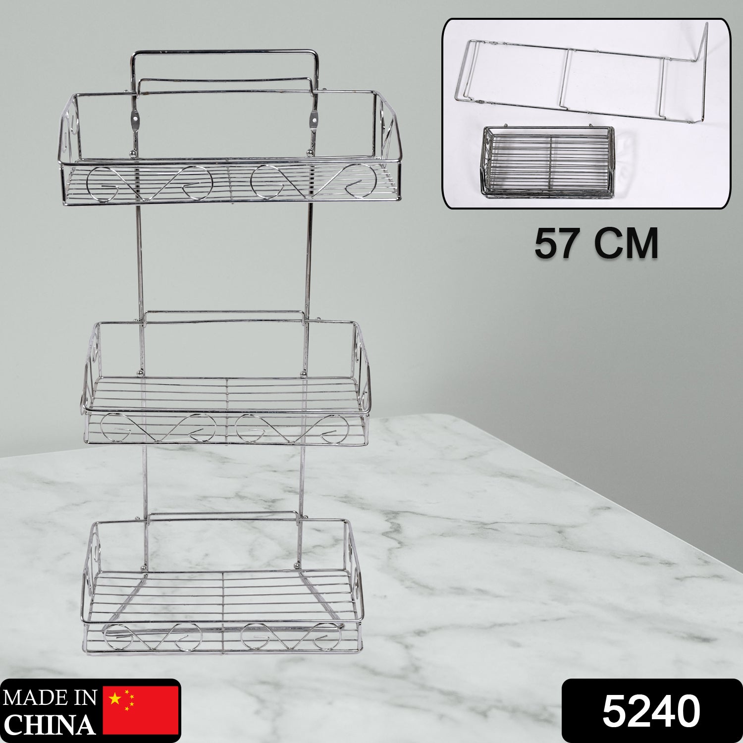 5240 Stainless Steel Detergent Rack / Detergent Holder / Wall Mounted Rack / Bathroom Shelf DeoDap 5240 Stainless Steel Detergent Rack / Detergent Holder / Wall Mounted Rack / Bathroom Shelf DeoDap